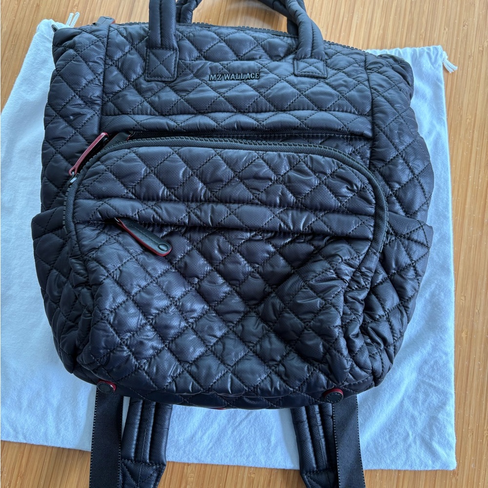 MZ Wallace Black Quilted Utility Backpack